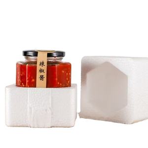 Fournisseur direct usine : Pots en verre hexagonaux avec couvercles hermétiques, 7 tailles, pour 500g de miel, sauce chili, sauce au bœuf, pâte <span class=keywords><strong>maison</strong></span>, sous-conditionnement - Product Image 2