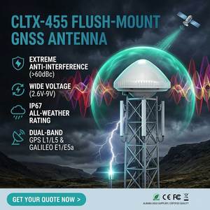 Antena GNSS de Alta Ganancia 40dB para Exteriores CLTX-<span class=keywords><strong>455</strong></span>, Doble Frecuencia GPS L1 L5 BeiDou <span class=keywords><strong>B1</strong></span> B2a, Amplio Voltaje 2.6-9V, Conector N-K - Product Image 3