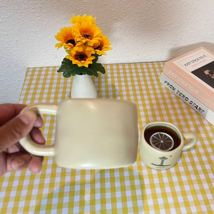 Tasse à café en céramique artisanale japonaise de 350 ml, avec logo personnalisé, pour le thé de l'après-midi - Product Image 3
