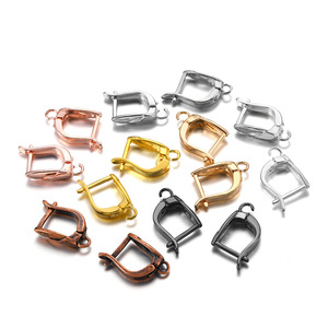 Copper U-Shaped Earring <b>Hooks</b> And <b>Clips</b> 18x11mm Jewelry Findings For DIY Handmade Accessories Studs And Earrings Components - Product Image 3