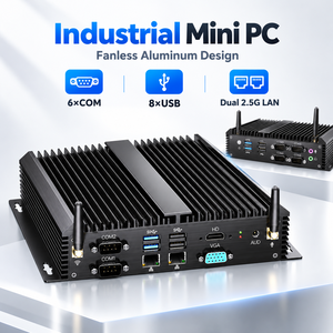 Fansız Mini Bilgisayar Intel <span class=keywords><strong>Core</strong></span> I7 I5 I3 Seçenekleri DDR4 Altı COM Portu HDMI <span class=keywords><strong>VGA</strong></span> WiFi 6 Endüstriyel Mini Bilgisayar OEM Özelleştirme için - Product Image 1