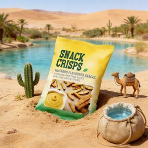 En stock: Bolsas flexibles de embalaje de alimentos OEM personalizadas con impresión y sellado térmico para patatas fritas, plátanos, palomitas de maíz, de plástico y papel de aluminio. - Product Image 3