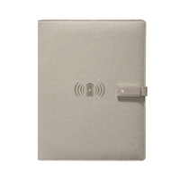 Carnet de notes multifonctionnel rechargeable A5 promotionnel avec batterie externe intégrée