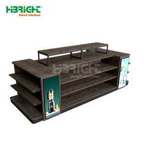 Exhibidor Eléctrico Ecológico Moderno de Madera y Acero Inoxidable para Tiendas de Conveniencia - Highbright HBE-SR-WX002 - Product Image 1