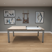 Table de jeu multifonctionnelle 2-en-1 SZX 7 pieds en MDF et plastique aux couleurs vives, table de billard et table à manger
