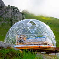 Tente igloo gonflable imperméable et ignifuge, tente dôme transparente pour jardin extérieur