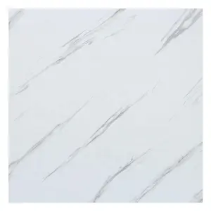 Белый мрамор светлый текстура 1,8 мм ПВХ пол Заводская поставка самоклеящиеся пластиковые полы для кухонь и ванных комнат