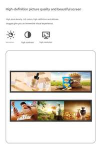 Écran d'affichage LCD KOE 24 pouces à barre étirée 1920*360 avec 450 nits Dimensions 635.6*150*40mm Signalisation et affichage numériques - Product Image 4