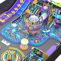 Parc de sport intérieur personnalisé de style cyberpunk, système de jeu intérieur résistant aux charges de 500 kg, durable et sûr pour une utilisation commerciale
