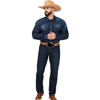 Jean en denim 100% coton pour homme Cinch, coupe slim, taille mi-haute, style vintage, étiquette argentée, délavage pierre foncé, 28W X 34L