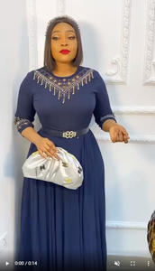 Nouvelle robe de soirée en mousseline de soie de style décontracté tendance 2025 de haute qualité, nouvelle robe <span class=keywords><strong>grande</strong></span> <span class=keywords><strong>taille</strong></span>, robe plissée africaine de <span class=keywords><strong>grande</strong></span> <span class=keywords><strong>taille</strong></span> - Product Image 4