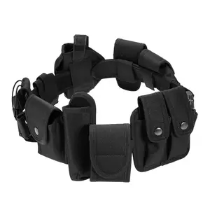 Tactical Duty Belt Utility Modular Equipment System Nylon Security Belt with Pouches for Security