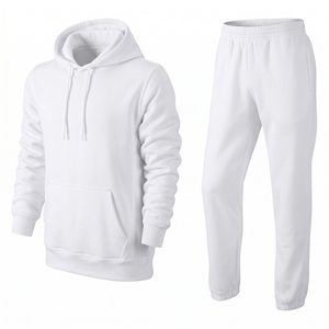 Conjunto Deportivo de <span class=keywords><strong>2</strong></span> Piezas para Hombre, Sudadera con Capucha y Pantalones de Felpa Francesa de 350 GSM, con Logotipo Personalizado, Venta al Por Mayor del Fabricante, TKAN740 - Product Image 1