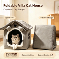 Lit pour chat, niche pour chien, maison pliable pour animaux de compagnie, nid douillet et chaud pour animaux de compagnie, petit lit pour chien pour petits chats, hiver