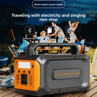 Alimentation Audio Intelligente Bluetooth 200W 220V/110V pour Camping Extérieur avec USB et Batterie Externe (Plomb-Acide)