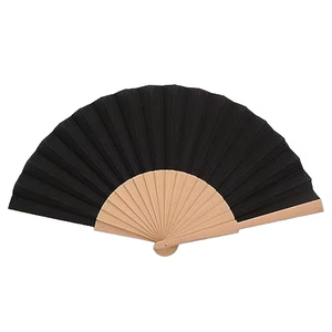 Éventail pliant vintage en bambou de 8 pouces personnalisable, peint à la main, écologique, vierge pour la décoration intérieure, cadeaux personnalisés avec style « Love » - Product Image 5