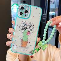 Étui de téléphone en époxy avec design de chaîne et bracelet, PC+TPU pour Tecno Spark-10C/10/10Pro Tec-Pova5 /Camon 20/20Pro