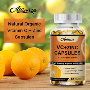 Capsule di vitamina C 60 pezzi di supporto per l'aumento del seno zinco 20mg capsule chetogeniche per la salute della pelle