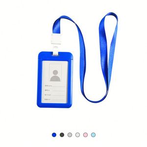 Hot Sale Office <b>Lanyard</b> Plastic Card Holder Multicolor Works Card Holder for Corporate - Product Image 1