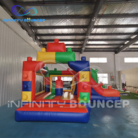Videur gonflable sautant gonflable commercial d'enfants de maison de rebond de glissière gonflable colorée de château avec la glissière pour des événements