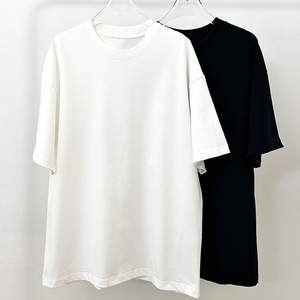 T-shirts vierges en coton épais 100 % coton pour hommes, personnalisables, coupe oversize, col rond, vente en gros - Product Image 1