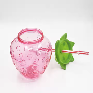 Vaso Reutilizable de 17oz con Luz LED de Fresa, Bonito Vaso para Jugo con LED 1R1G1B para Fiestas Familiares y Eventos - Product Image 3