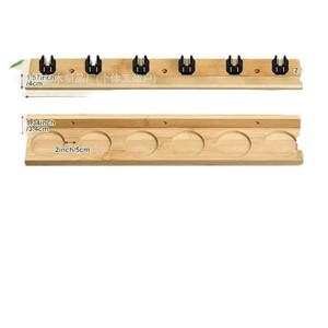 Custom Wooden Fishing <b>Rod</b> <b>Holder</b> Wall Mounted Solid Wood Storage Rack For Garage Display - Product Image 5