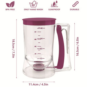 Dispensador de Masa para Panqueques Ecológico de Plástico LM, Separador de Masa, Utensilio de Cocina Modelo LM25217 para Panqueques, Crepas y Pasteles - Product Image 2