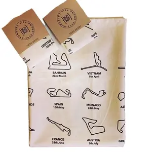 Linen tea towel Digital printing 100% cotton The kitchen decorate Custom packaging belly bands