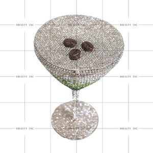 Modische Klassische Kelch-Clutch mit Strasssteinen Funkelnde Diamant-Abendtasche Glänzende Kristall-Handtasche Gold für Cocktailparty und Abschlussball - Product Image 5