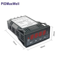 Controlador de Temperatura PID Horizontal de 24*48 mm con Personalización OEM/ODM, Material ABS, Fuente de Alimentación de 100-240 VCA o 24 VCC