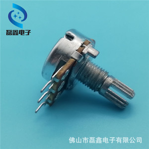 โพเทนชิโอมิเตอร์แบบหมุนเดี่ยว Wh148 แกนเกลียว M6x0.75 แบบมีร่อง 1 รอบ B1K B10K B500K สำหรับควบคุมความเร็วหรือการหรี่ไฟ - Product Image 5