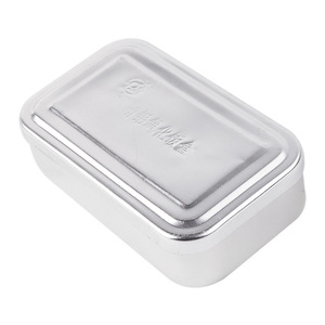 Aluminum Lunch Box Rectangle Stainless Steel Lid Thickened Outdoor Use Nostalgic Style - Product Image 1