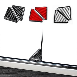 2 autocollants de protection d'angle anti-collision pour portière de voiture XTX TX010, en PVC et fibre de carbone, adhésif 3M4229P, design tendance - Product Image 2