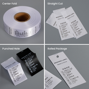 OEM/ODM quần áo vải thành phần Nhãn tùy chỉnh chất lượng cao biên giới satin quần áo rửa chăm sóc hướng dẫn in ấn nhãn - Product Image 5