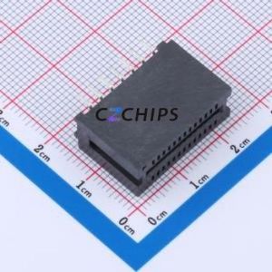 HED26LP03BK Gold Finger <b>Connector</b> Through hole Component (THT),P=1.27mm <b>Connector</b> EDGE SLOT 1.27mm 26P Through Hole - Product Image 1