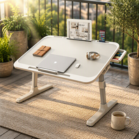 Table pliante réglable pour lit, bureau d'étudiant, lampe de bureau, table d'étude pour baie vitrée, chambre à coucher, petit bureau de chevet