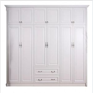 Armoire de chambre à coucher de style américain antique en bois avec portes battantes, design de designer YAMAN, avec tiroirs - Product Image 3