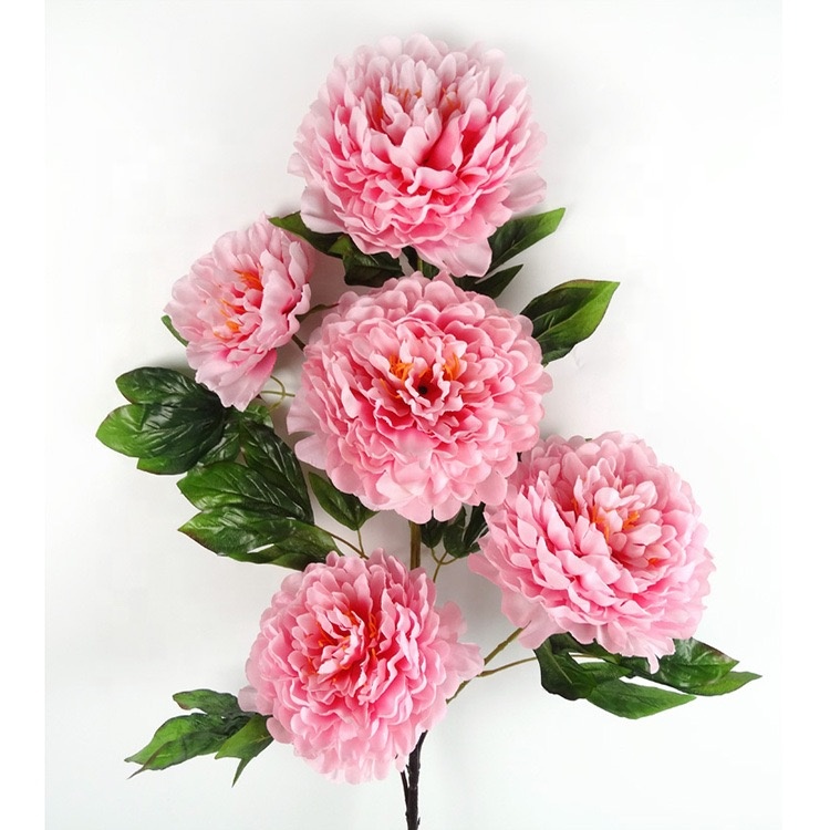 T04109 Decorative Chinese Herbaceous Faux Huge Peony Plants Collection Artificial Flower Backdrop In Bulk Silk Peonies Flowers