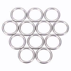 Anneaux toriques en métal, en acier inoxydable, robustes, soudés, multi-usages, pour macramé, bricolage, artisanat, quincaillerie, sacs, camping - Product Image 1