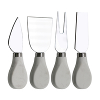Hip-home vente chaude cuisine fromage outils ensemble marbre poignée couteau de cuisine en acier inoxydable 4 pièces couteau à fromage ensemble