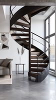 Escaliers circulaires d'escalier en spirale moderne préfabriqué pour la conception intérieure de luxe