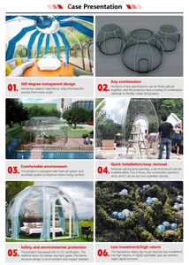 China Designs Bubble Dome Room Hôtel préfabriqué de luxe <span class=keywords><strong>D</strong></span>ôme extérieur en polycarbonate en verre Maison Glamping pour l'<span class=keywords><strong>hiver</strong></span> - Product Image 3