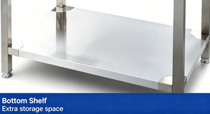 Commercial Stainless Steel Inlet Table Single Bowl Sink <b>Work</b> Table Drainboard Kitchen Prep <b>Station</b> Restaurant Catering Washing - Product Image 3