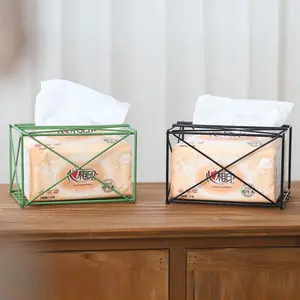 Hotel Koreaanse Stijl Eenvoudige Mode Rustieke Rvs Rechthoekige Tissue Box