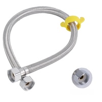 Tuyau tressé en acier inoxydable 304 de 4 pouces, haute pression, anti-explosion, pour l'arrivée d'eau des toilettes, alimentation en eau chaude et froide, température maximale 90°C