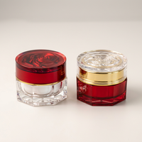 Pot de crème pour les yeux givré de luxe au design élégant, série de pots en acrylique à paroi épaisse, 5g 10g 15g 20g 25g 30g