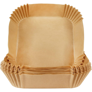 Personalizado a prueba de aceite barbacoa comida horno freír vapor papel antiadherente freidora de aire de silicona pergamino papel para hornear Airfryer Liner - Product Image 1