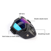 Lunettes de protection anti-buée UV pour moto, masque de sécurité pour pilote, masque anti-poussière en PC pour moto tout-terrain, ski et tactiques – Vente en gros