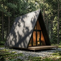 Cabine compacte en acier, studio urbain pour jardin, espace de travail créatif, solution de logement modulaire, unité structurelle, maison triangulaire, villa, hôtel